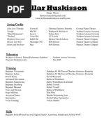 Skyllar Huskisson Professional Resume