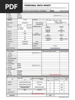 Personal Data Sheet