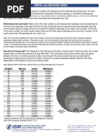 Mesh Micron Sizes Chart Ebook From Ism PDF