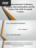 An International Civilization, Empire, Internationalism and The Crisis of The Mid-Twentieth Century