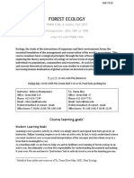 Forest Ecology: FNRM 5104, 4 Credits, Fall 2015 Prerequisites: BIOL 1001 or 1009 Cross-List With FNRM 3104