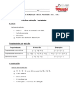 1.2 - Adição e Subtração. Propriedades - Ficha Informativa