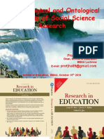 Epistemological and Ontological Paradigms of Social Science Research