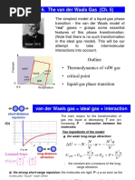 Lecture 16. The Van Der Waals Gas (Ch. 5)