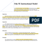 Summary of The 5E Instructional Model: Engagement