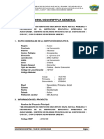 Memoria Descriptiva Plan de Contingencia