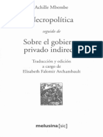 Achille Mbembe Necropolc3adtica Seguido de Sobre El Gobierno Privado Indirecto