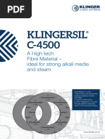 Klingersil C-4500: A High Tech Fibre Material - Ideal For Strong Alkali Media and Steam