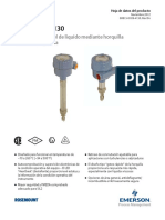 Hoja de Datos Del Producto Interruptor de Horquilla Vibrante Rosemount 2130 Mejorado para Medir El Nivel de L Quidos Es 87620