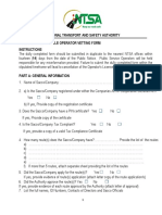 PSV Operator Vetting Form