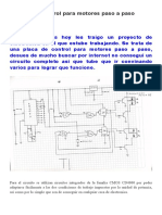 Circuito de Control para Motores Paso A Paso