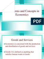 Basic Terms and Concepts in Economics