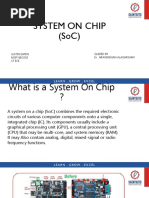 System On Chip (Soc) : Justin Eapen Mgp16Ec033 S7 Ece Guided by Er. Aravindhan Alagarsamy