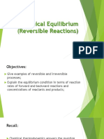 Chemical Equilibrium (Reversible Reactions)