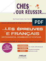 30 Fiches Pour Résussir Les Épreuves de Français Orthographe, Grammaire Et Syntaxe