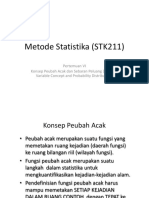 PEUBAH ACAK DAN SEBARAN PELUANG (Pertemuan 6)