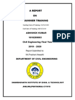 Civil Engineering Training College Report