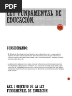 Ley Fundamental de Educación