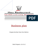 Business Plan: Prepare by Hau Teen Yee Fabrice