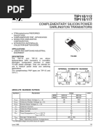 TIP110/112 TIP115/117: Complementary Silicon Power Darlington Transistors