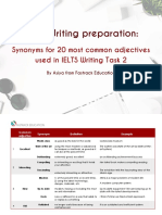 IELTS Writing Preparation:: Synonyms For 20 Most Common Adjectives Used in IELTS Writing Task 2