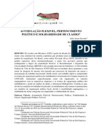 Acumulação Flexível, Pertencimento Político e Solidariedade de Classes