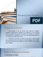 Teacher Level Factors