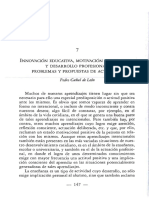 Innovación Educativa, Motivación Del Profesor y Desarrollo Profesional - Pedro Cañal de León