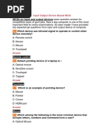 Input Output Device Based MCQ PDF