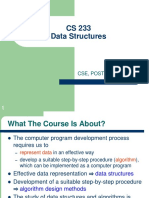 CS 233 Data Structures: Cse, Postech