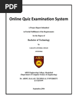 Online Quiz Examination System: Bachelor of Technology