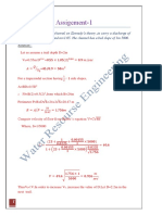 Assigement-1: Q.1 Design An Irrigation Channel On Kennedy's Theory, To Carry A Discharge of