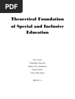 Theoretical Foundation of Special and Inclusive Education