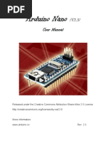 Arduino Nano User Manual PDF