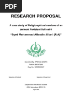 Research Proposal: "Syed Muhammad Allaudin Jillani (R.A) "