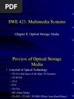 SWE 423: Multimedia Systems: Chapter 8: Optical Storage Media