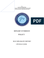 Hitler'S Foreign Policy: Ir103 Diplomatic History Oğuzhan Çiçek