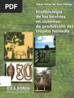 Ecofisiología de Los Bovinos en Sistemas de Producción Del Trópico Húmedo-De Dios.