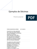 Ejemplos de Décimas Populares