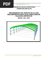 Memoría de Cálculo Cubierta Metálica Villacuri