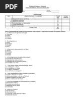 Prueba Tipos de Narradores y Comprension