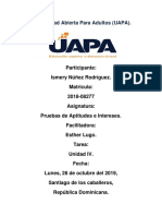 Tarea 4 de Pruebas de Aptitudes e Intereses