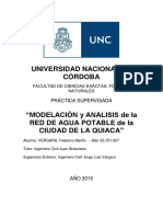 Modelación y Análisis de La Red de Agua Potable de La Ciudad de La Quiaca