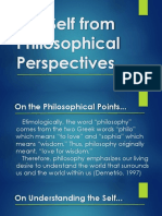 Self Philiosophical Perspectives