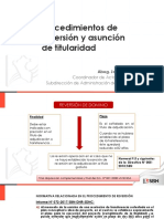 Procedimientos de Reversión y Asunción