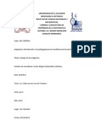 Tarea 5 - Introduccion A La Pedagogia para La Enseñanza de La Matematica, Trabajo de Investigacion, Carlos Miguel Quintanilla Colindres QC07013