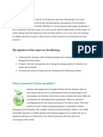 The Objectives of This Report Are The Following:: What Is Meant by Green Chemistry?