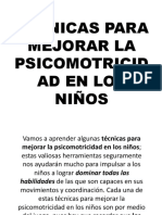 Tecnicas de Psicomotricidad