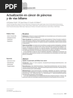 Actualización en Cáncer de Páncreas y de Vías Biliares. 2017