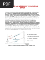 Errores en Las Mediciones Topográficas Error